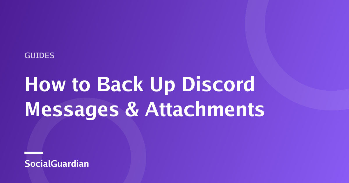 Discord message archive with exported chat text and an attachment file