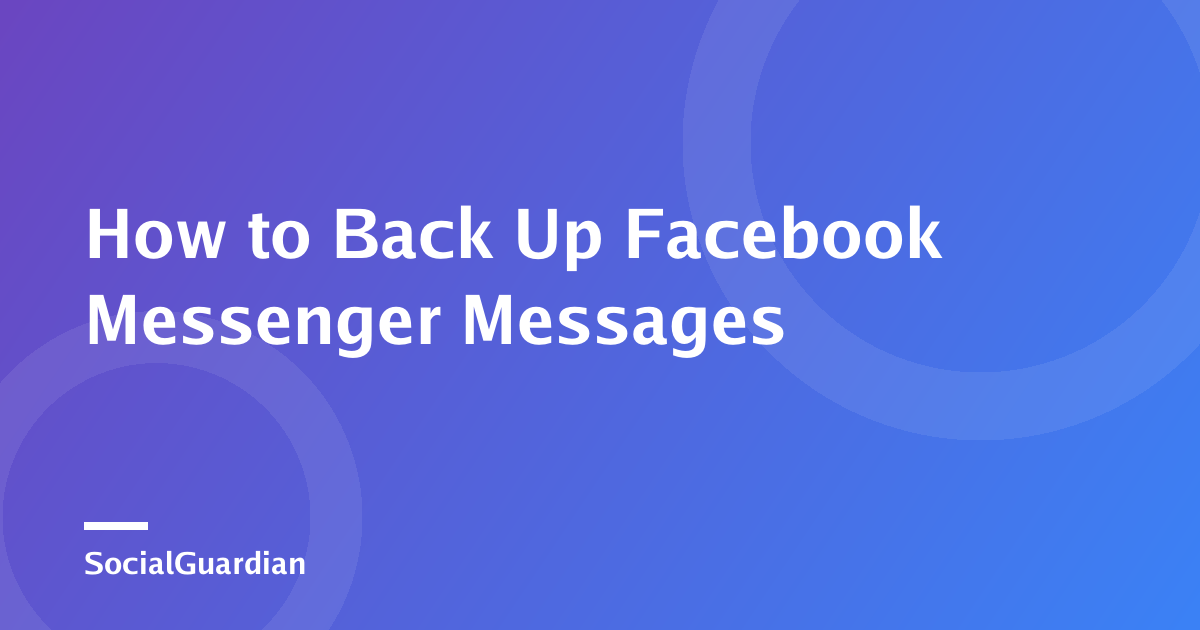 显示 Facebook Messenger 聊天记录的笔记本电脑，旁边是已下载的存档
