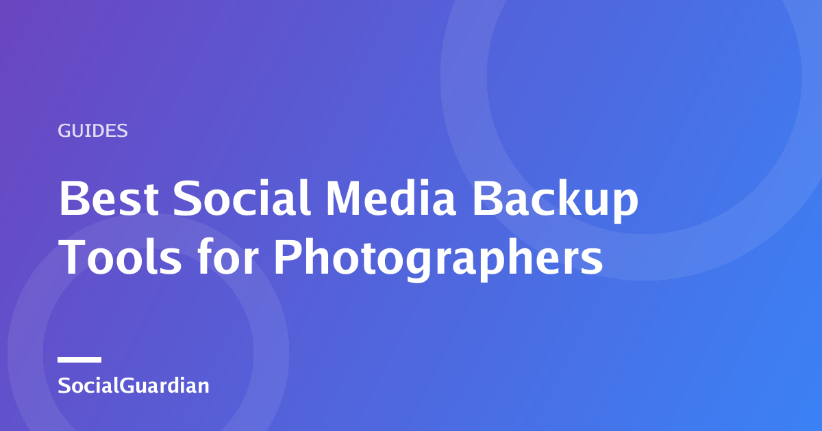 Фотограф организует резервные копии социальных сетей и фотобиблиотеки