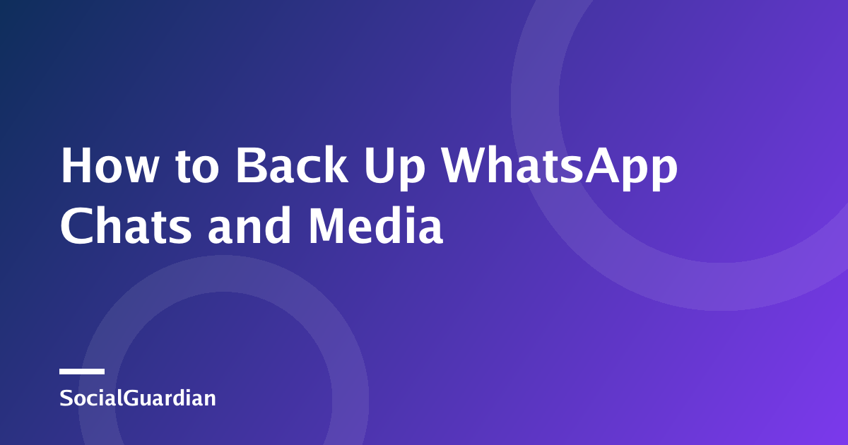Opzioni di backup delle chat WhatsApp ed esportazione dei contenuti multimediali