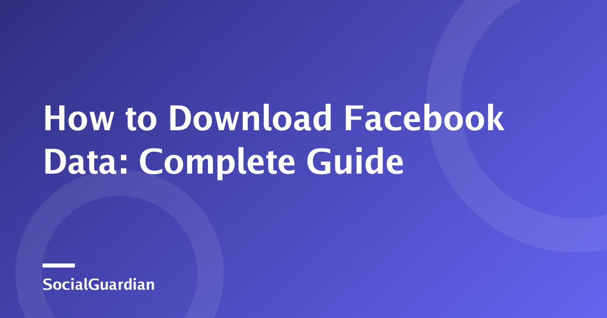 设备上的 Facebook 数据导出设置