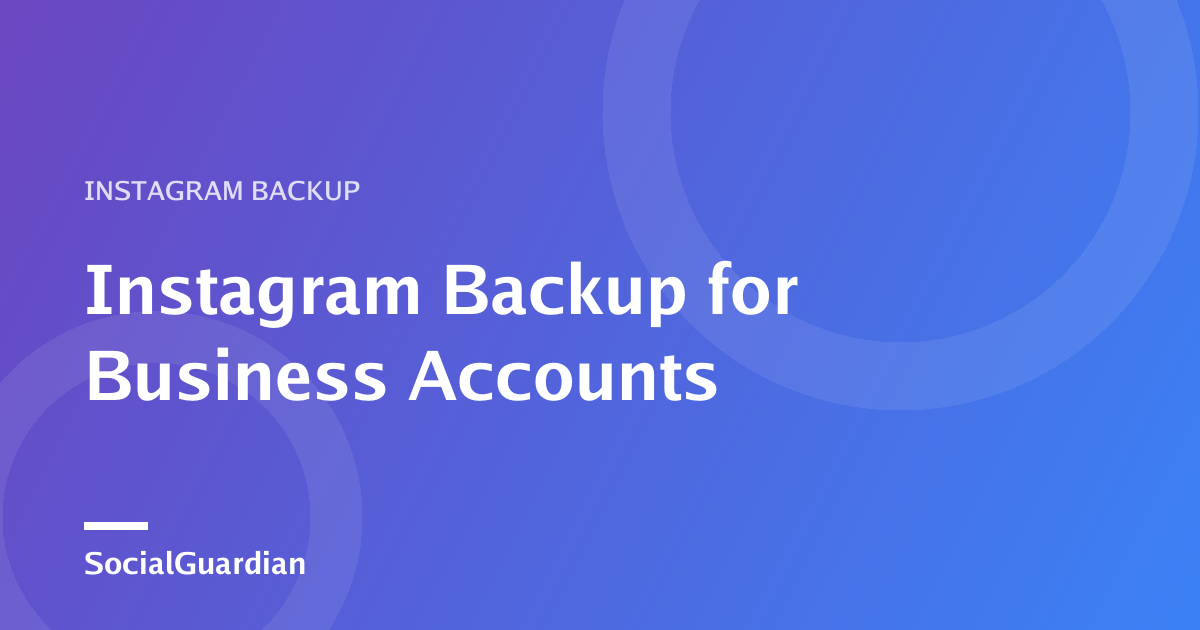 Team reviewing an Instagram business account backup and media archive